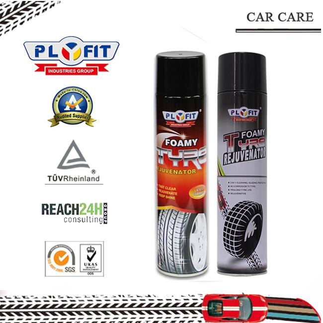 Tyre Waterless Car Wash Products , Tire Shine Spray Foam Cleaner Non Toxic