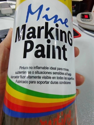 500ml Mine Marking Spray Paint Non Flammable Acrylic Raw Material