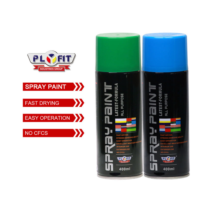 Metal / Wood / Glass Aerosol High Gloss Spray Paint Strong Adhesive Low