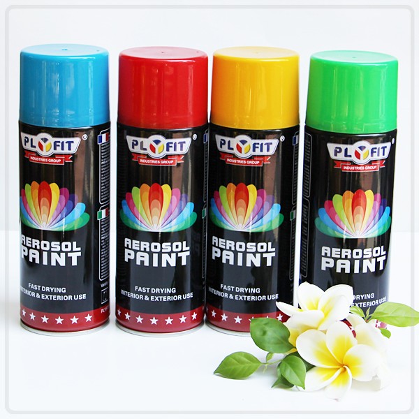 Metal / Wood / Glass Aerosol High Gloss Spray Paint Strong Adhesive Low