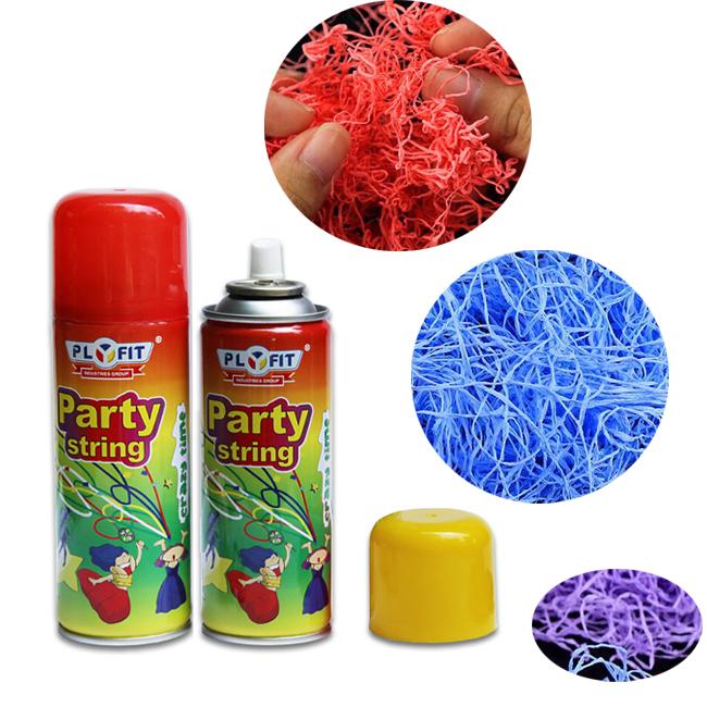 Glossy Bright Birthday Spray String , Continuous Crazy String Spray No