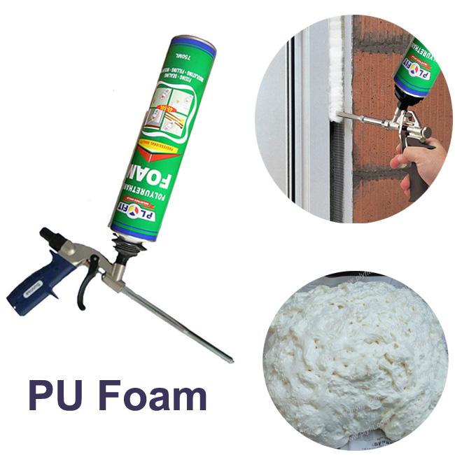 Waterproof Polyurethane PU Foam Spray 750ml Heat Preservationcold And
