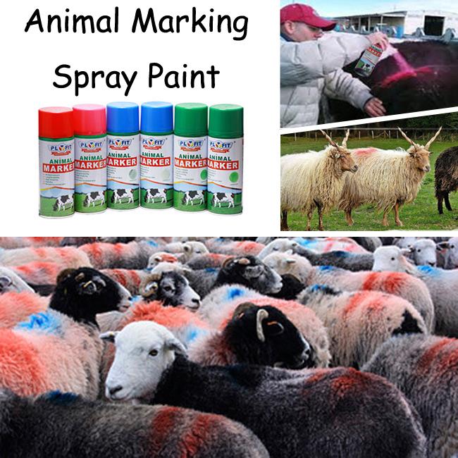 PLYFIT Aerosol Animal Tail Paint for Cattle/Sheep Marking