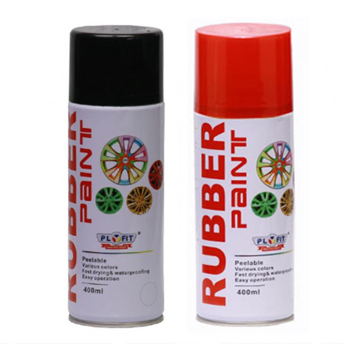 Glossy Liquid Coating 400ml Rubber Spray Paint For Car Wheel
