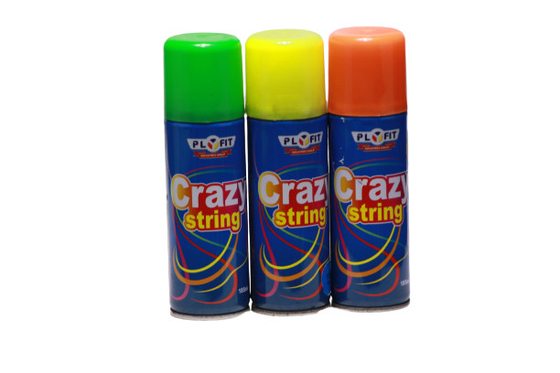 Silly String Crazy String Party Spray Fluorescent Colors Resin Material Tinplace Can
