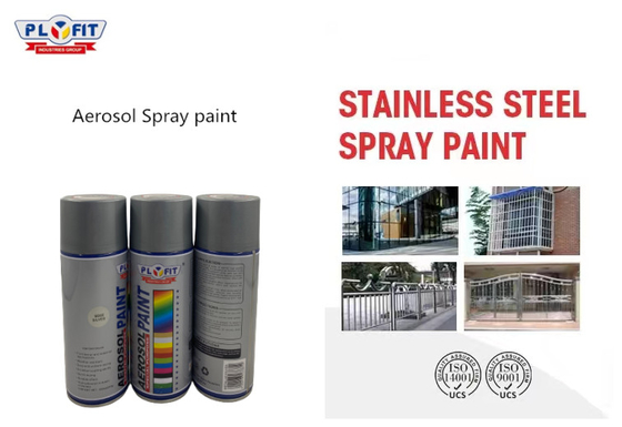 Plyfit Stainless Steel Spray Paint With Tough Finish Resists Chipping/Cracking/Peeling