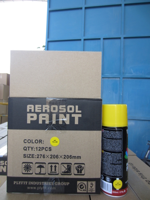 450ML Fast Drying Spray Paint Yellow Black Red Color Sample Available
