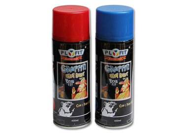 Fast Dry Wall Graffiti Spray Paint , Red / Blue / Yellow Matte Spray Paint Good Atomization