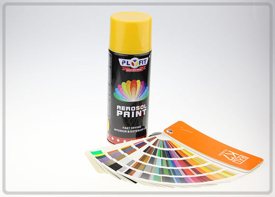 Yellow Acrylic Removable Eco Aerosol Spray Paint For Vehicles Machine