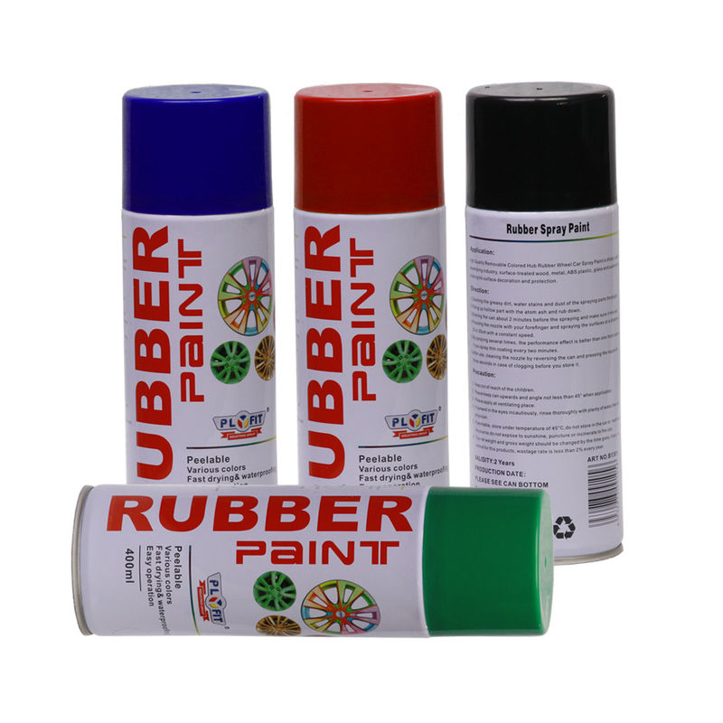 Aerosol Rubber Spray Paint / Plastic Dip Spray Fast Drying Anti Corrosion