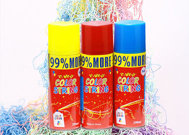 Eco Friendly Party Silly String Spray Florescent Colors For Festival Decoration